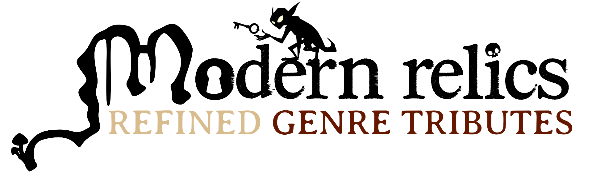 Stylized text 'Modern Relics: Refined Genre Tributes'